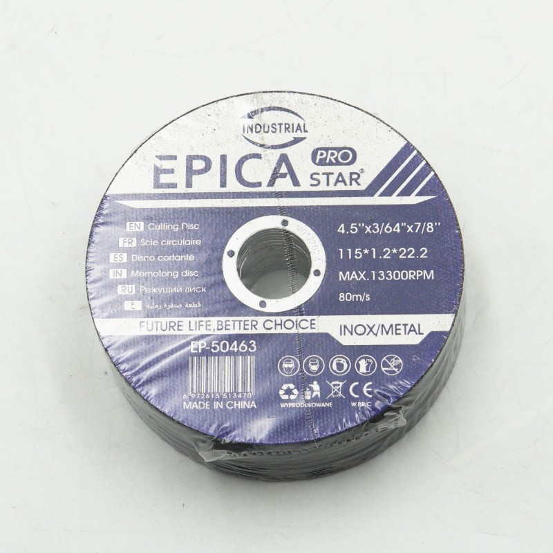 ΔΙΣΚΟΣ ΛΕΙΑΝΣΗΣ ΜΕΤΑΛΛΟΥ 115*1.2*22.2mm EPICA STAR TO-EP-50463