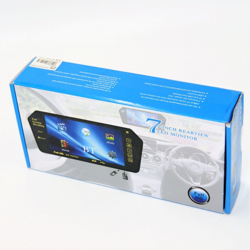 7'' REARVIEW LED MONITOR BLUETOOTH USB MP5 GPS AU-AC-7090