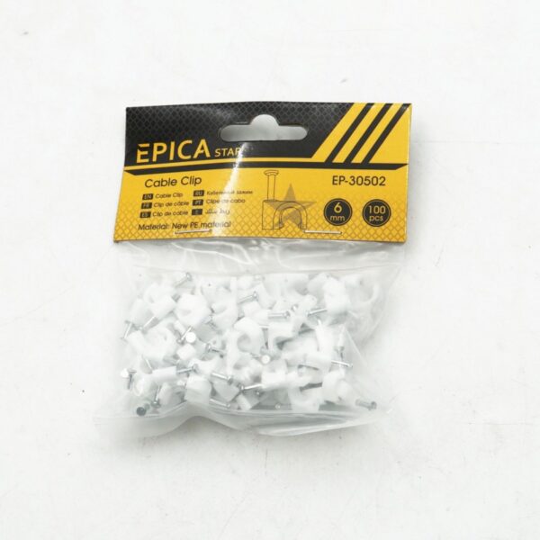 CABLE CLIP 6mm 100pcs EPICA STAR TO-EP-30502