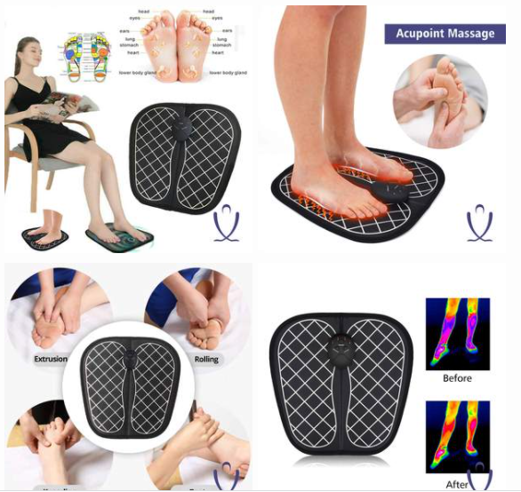 Συσκευή Μασάζ Ποδιών EMS Ηλεκτρομυικής Διέγερσης - Χαλάκι Massage Foot Mat electronistas.gr
