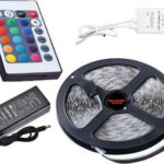 ΤΑΙΝΙΑ LED RGB 5M ΜΕ ΤΡΟΦΟΔΟΤΙΚΟ ΚΑΙ ΤΗΛΕΧΕΙΡΙΣΤΗΡΙΟ 220V