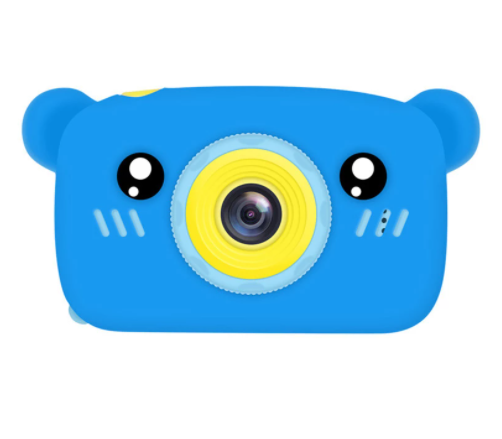 Επαναφορτιζόμενη παιδική κάμερα μπλε αρκουδάκι QK6 ANDOWL electronistas.gr