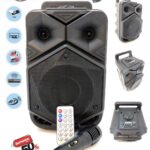Ασύρματο Φορητό Ηχείο Bluetooth 6.5″ Karaoke Μικρόφωνο Τηλεκοντρόλ