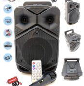 Ασύρματο Φορητό Ηχείο Bluetooth 6.5″ Karaoke Μικρόφωνο Τηλεκοντρόλ