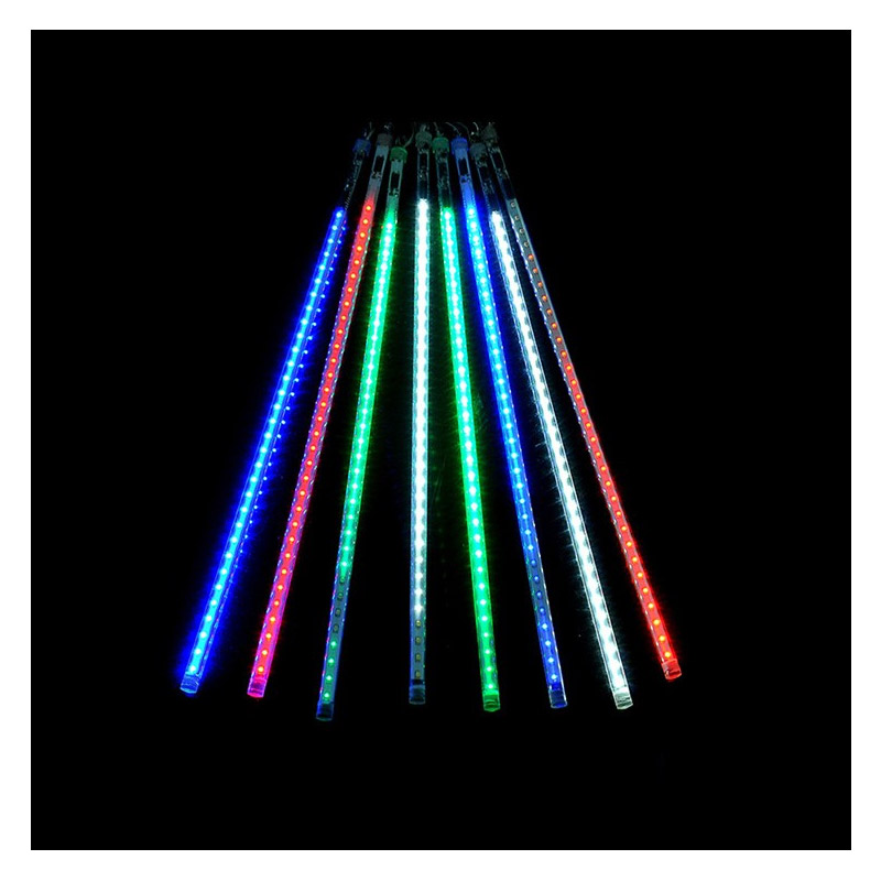 Χριστουγεννιάτικη LED βροχή μετεωριτών 8 τεμάχια 50CM RGB electronistas.gr