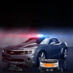 Αδιάβροχος Μαγνητικός Φάρος Led Strobe 80W Πορτοκαλί - Image 3