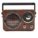 Retro Bluetooth Επαναφορτιζόμενο Ραδιόφωνο-Ηχείο CMiK MK-612 electronistas.gr