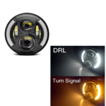 Στρογγυλός Προβολέας με Angel Eyes 7" H4 50W electronistas.gr