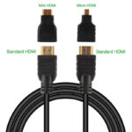 Καλώδιο Αντάπτορας HDMI 1.5m σε mini HDMI και micro HDMI electronistas.gr