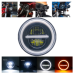 Universal Προβολέας 7" Η4 60W για Μηχανή και Jeep με Angel Eye ELECTRONISTAS.GR