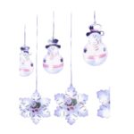 Χριστουγεννιάτικα φώτα LED Κουρτίνα Χιονάνθρωπος με Χιονονιφάδες electronistas.gr