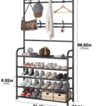 Μεταλλική Ραφιέρα Παπουτσοθήκη με Κρεμάστρα με 5 Επιπέδων electronistas.gr