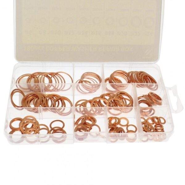 Σετ 180τμχ Χάλκινες Ροδέλες Στεγανοποίησης σε 10 Μεγέθη electronistas.gr