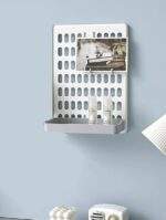 Διάτρητο Ραφάκι Οργάνωσης Μπάνιου Με 5 Γαντζάκια electronistas.gr