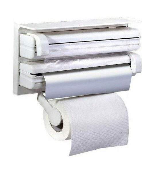 Τριπλή Πολυθήκη Για Χαρτί Κουζίνας/Αλουμινόχαρτο/Μεμβράνη electronistas.gr