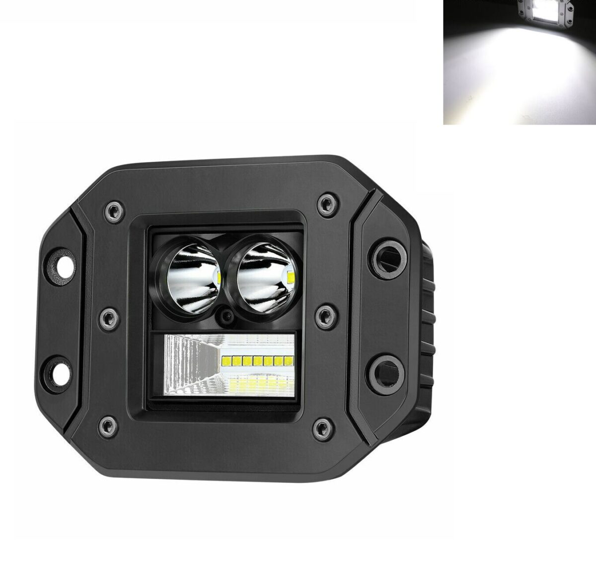 LED Προβολάκι Εργασίας Χωνευτό 12W 6500K electronistas.gr