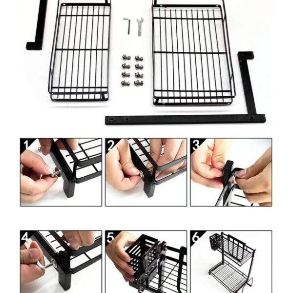 Μεταλλική Βάση Οργάνωσης Κουζίνας Με 2 Ράφια electronistas.gr