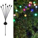 Σετ 2τμχ LED Ηλιακά Φώτα Κήπου Πολύχρωμα