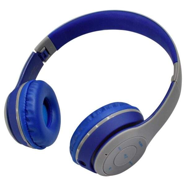 Ασύρματα Ακουστικά Bluetooth Με Ραδιόφωνο Μπλε electronistas.gr