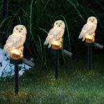 Ηλιακό LED Φωτιστικό Κήπου Κουκουβάγια electronistas.gr