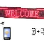 Ηλεκτρονική Πινακίδα LED 105x22cm Κόκκινη Με Wifi electronistas.gr