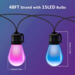 Αδιάβροχη Γιρλάντα RGB Κήπου Με 15 LED Λάμπες 220V/14m electronistas.gr