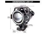 Προβολέας Μοτοσυκλέτας LED U7 125W Με Angel Eye electronistas.gr