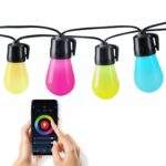 Αδιάβροχη Γιρλάντα RGB Κήπου Με 15 LED Λάμπες 220V/14m electronistas.gr