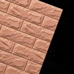 3D Αυτοκόλλητο Τοίχου Τουβλάκι Καφέ / Λευκό 70x77 εκ. electronistas.gr