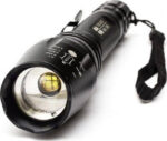 Led Επαναφορτιζόμενος Φακός 3W Με Zoom electronistas.gr