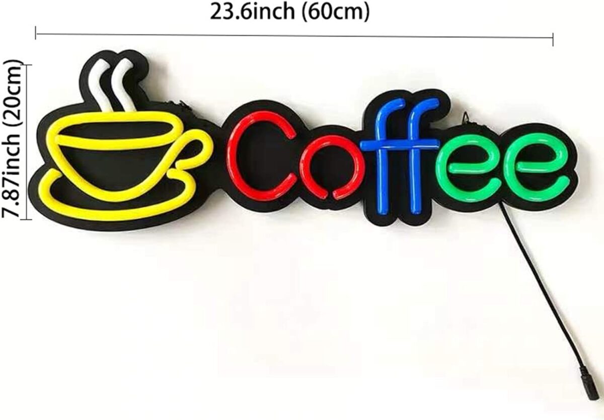 Φωτεινή Επιγραφή "Coffee" Neon Led Σε 2 Σχέδια electronistas.gr