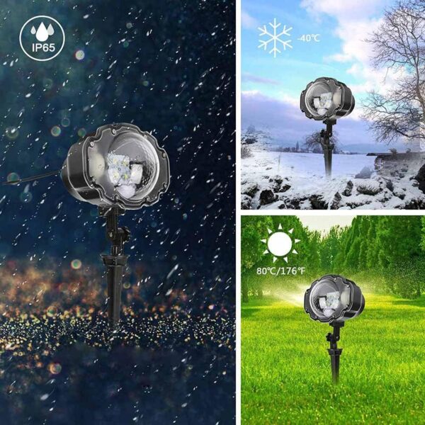 Led RGB Χριστουγεννιάτικος Προτζέκτορας "Snowfall" IP44 electronistas.gr