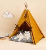 Κρεβατάκι "Σκηνή" Για Κατοικίδια Σε Κίτρινο / Λευκό electronistas.gr