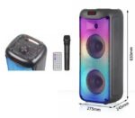 Φορητό Ηχείο Subwoofer 2×8” Καραόκε Mε Μικρόφωνο & Τηλεχειριστήριο electronistas.gr