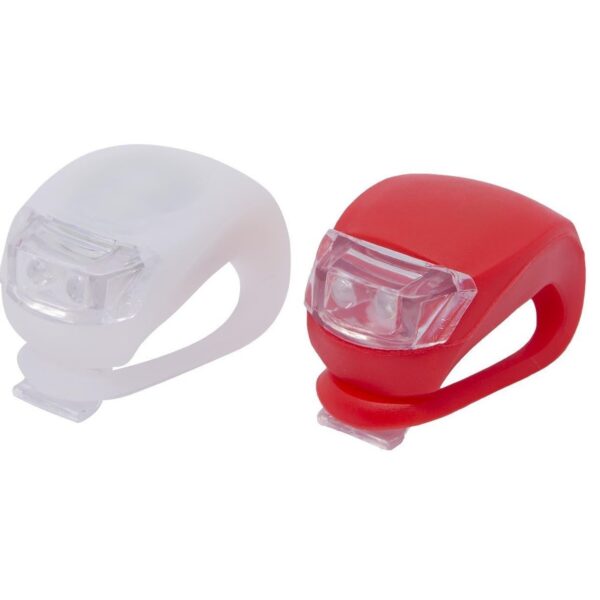 Led Φώτα Ποδηλάτου Σιλικόνης Σε Κόκκινο & Λευκό Φωτισμό 2τμχ electronistas.gr