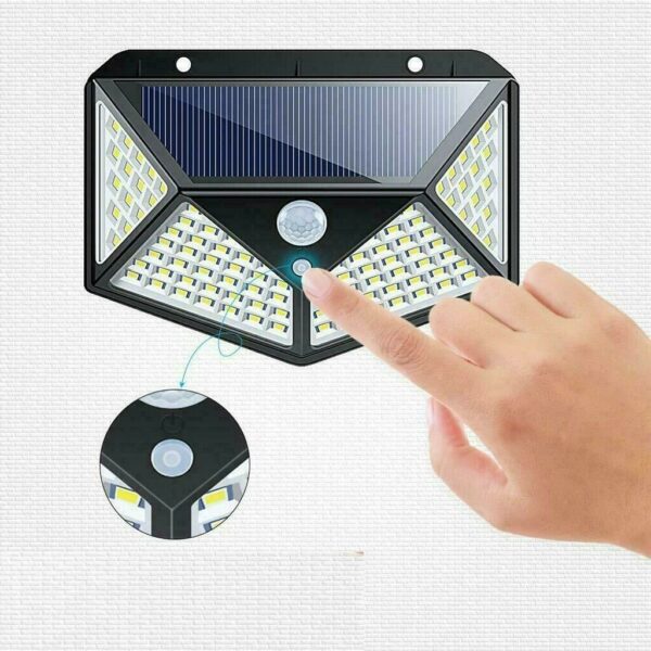 Led Ηλιακό Φωτιστικό Mε Ανιχνευτή Κίνησης 100SMD 7W 700LM electronistas.gr