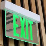 Led Διάφανη Πινακίδα "EXIT" Διπλής Όψης 220V 37x20cm electronistas.gr