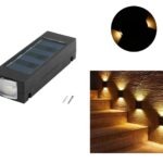 Led Ηλιακό Επιτοίχιο Φωτιστικό Mε Πάνελ Θερμό Λευκό electronistas.gr