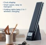 Αναδιπλούμενο Φωτιστικό Led Με Ρολόι & Ασύρματη Φόρτιση Κινητού electronistas.gr