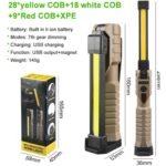 Led Cob Επαναφορτιζόμενος Φακός Mε 7 Λειτουργίες Φωτισμού electronistas.gr