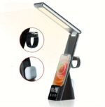 Αναδιπλούμενο Φωτιστικό Led Με Ρολόι & Ασύρματη Φόρτιση Κινητού electronistas.gr