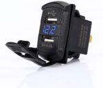 Διπλός Φορτιστής USB & Ψηφιακό Βολτόμετρο Με Μπλε Led electronistas.gr