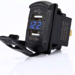 Διπλός Φορτιστής USB & Ψηφιακό Βολτόμετρο Με Μπλε Led electronistas.gr