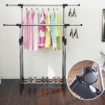 Τροχήλατη Κρεμάστρα Διπλή Με Ρυθμιζόμενη Βάση electronistas.gr