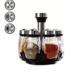 Περιστρεφόμενη Βάση Μπαχαρικών 6 θέσεων Μαύρη electronistas.gr