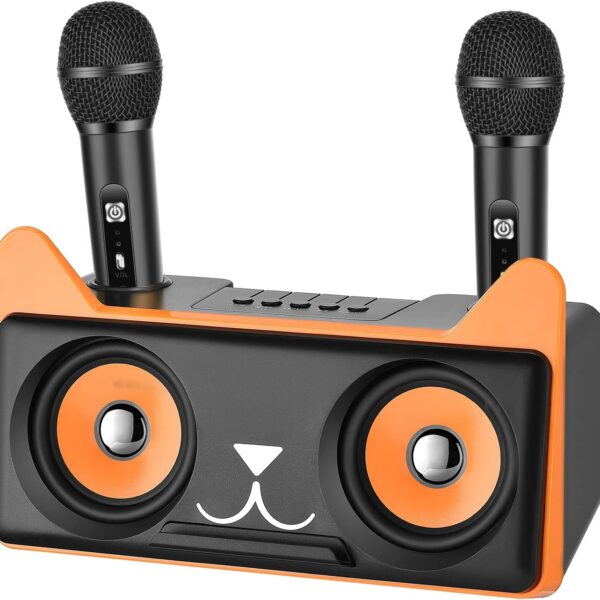 Σύστημα Karaoke Με 2 Μικρόφωνα & SD, USB, AUX, TF electronistas.gr