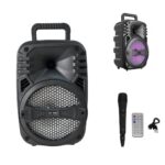 Καραόκε Ηχείο 8″ Bluetooth 20W Με Μικρόφωνο & FM, USB, AUX, TF electronistas.gr