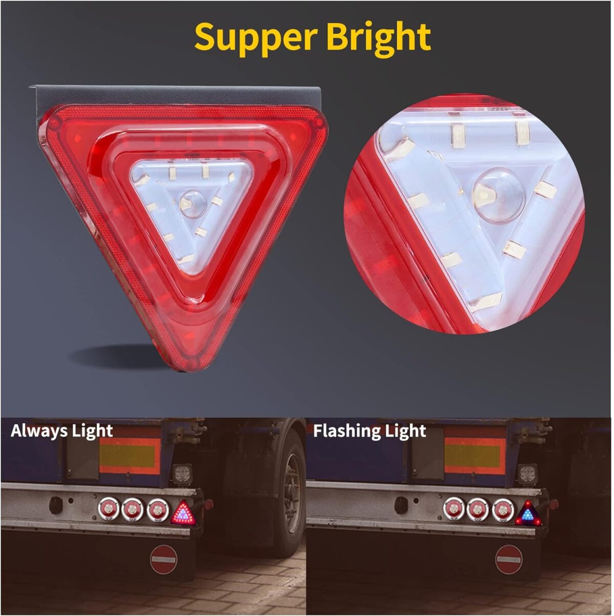 Σετ 2τμχ Τρίγωνα Φανάρια 12-24V 30W 31LED IP67 electronistas.gr