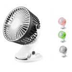 Επαναφορτιζόμενο Ανεμιστηράκι USB Με Κλιπ & Φως Σε 4 Χρώματα electronistas.gr
