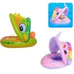 Παιδικό Φουσκωτό Σωσίβιο Με Σκίαστρο 70cm Μωβ / Πράσινο electronistas.gr